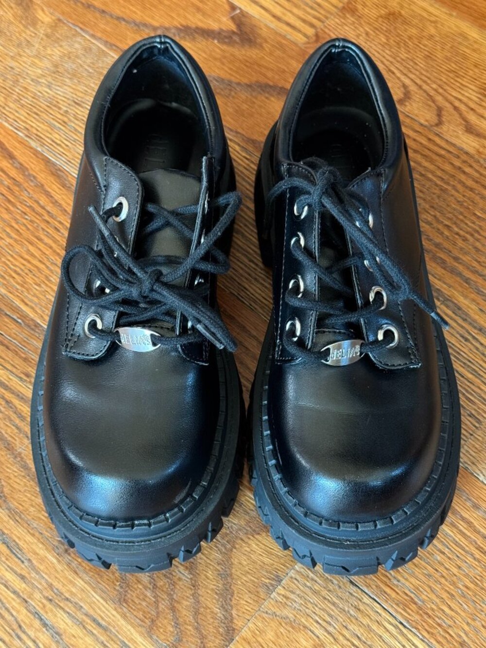 dELiA*s by Dolls Kill Teen Craft Oxford Shoes Black Size 7 w/ Box